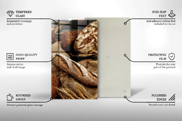 Glas Ceranfeldabdeckung Brotbrote