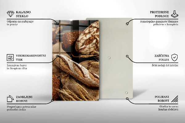 Glas Ceranfeldabdeckung Brotbrote