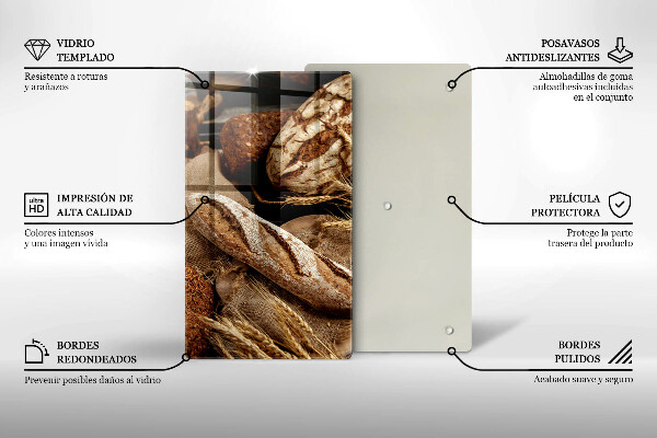Glas Ceranfeldabdeckung Brotbrote