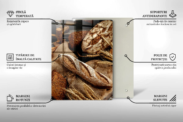 Glas Ceranfeldabdeckung Brotbrote