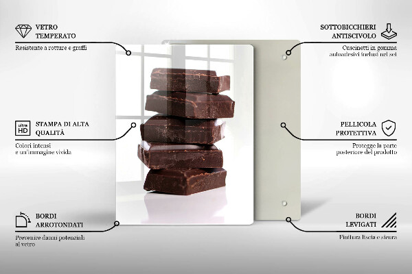 Glas Ceranfeldabdeckung Schokoladenwürfel