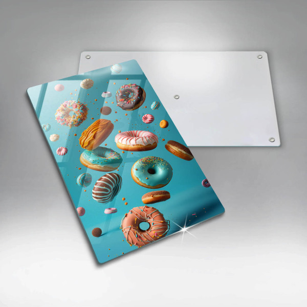Glas Ceranfeldabdeckung Bunte Donuts