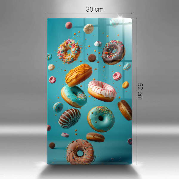 Glas Ceranfeldabdeckung Bunte Donuts