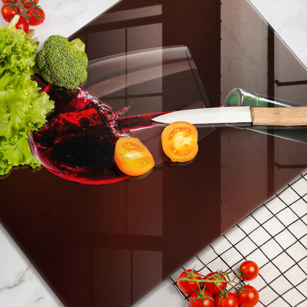 Glas Ceranfeldabdeckung Ein Glas Wein