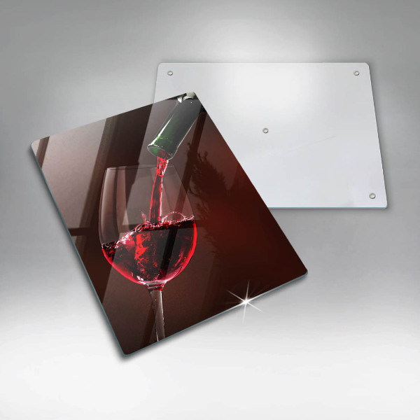 Glas Ceranfeldabdeckung Ein Glas Wein