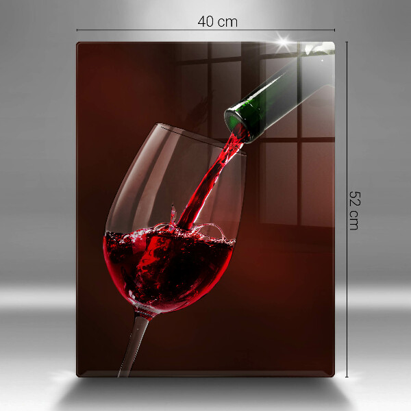 Glas Ceranfeldabdeckung Ein Glas Wein