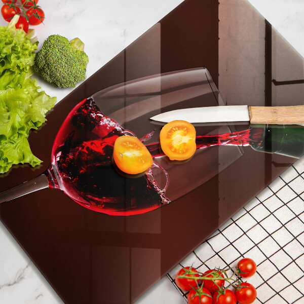 Glas Ceranfeldabdeckung Ein Glas Wein