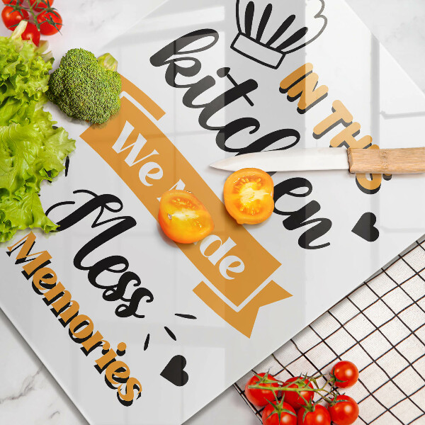 Glas Ceranfeldabdeckung In this kitchen we made mess and memories