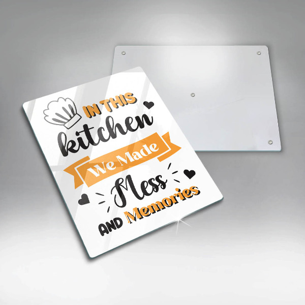 Glas Ceranfeldabdeckung In this kitchen we made mess and memories