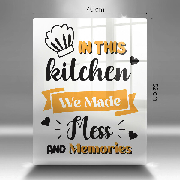 Glas Ceranfeldabdeckung In this kitchen we made mess and memories