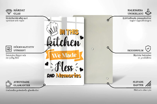 Glas Ceranfeldabdeckung In this kitchen we made mess and memories