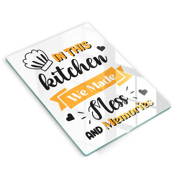 Glas Ceranfeldabdeckung In this kitchen we made mess and memories