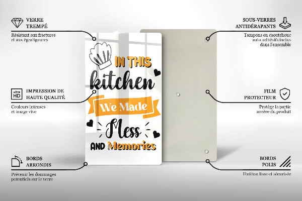 Glas Ceranfeldabdeckung In this kitchen we made mess and memories