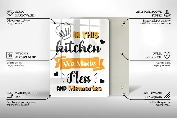 Glas Ceranfeldabdeckung In this kitchen we made mess and memories