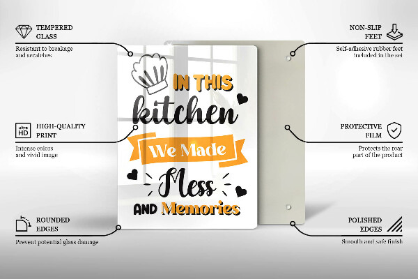 Glas Ceranfeldabdeckung In this kitchen we made mess and memories