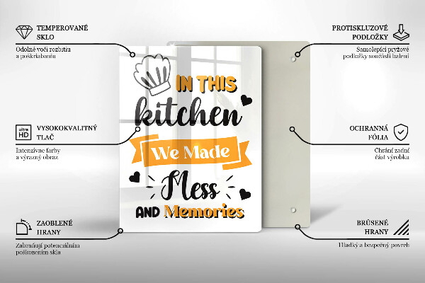 Glas Ceranfeldabdeckung In this kitchen we made mess and memories