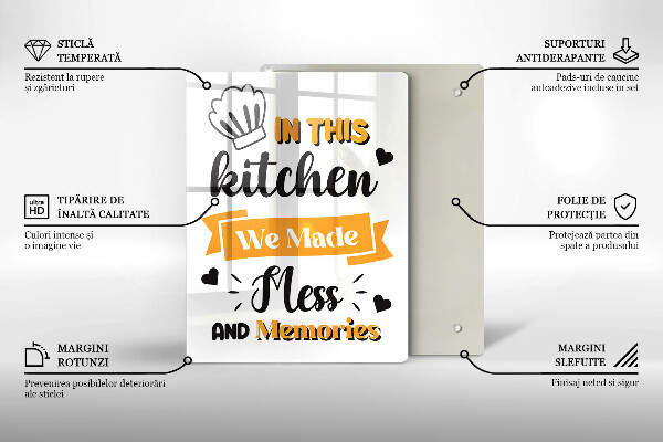 Glas Ceranfeldabdeckung In this kitchen we made mess and memories