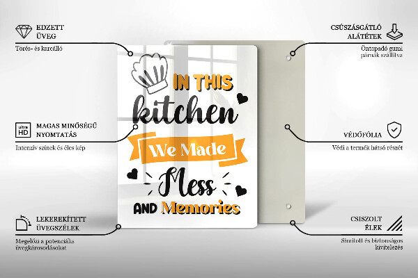 Glas Ceranfeldabdeckung In this kitchen we made mess and memories