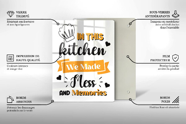 Glas Ceranfeldabdeckung In this kitchen we made mess and memories