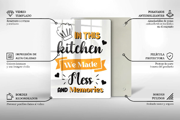 Glas Ceranfeldabdeckung In this kitchen we made mess and memories