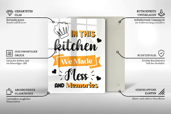 Glas Ceranfeldabdeckung In this kitchen we made mess and memories