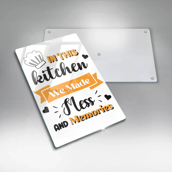 Glas Ceranfeldabdeckung In this kitchen we made mess and memories