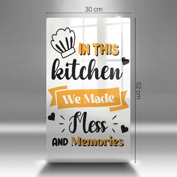 Glas Ceranfeldabdeckung In this kitchen we made mess and memories