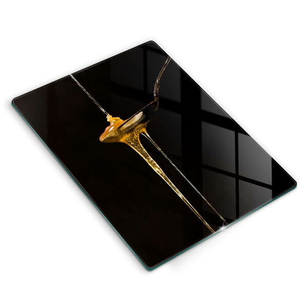 Glas Ceranfeldabdeckung Ein Teelöffel Honig