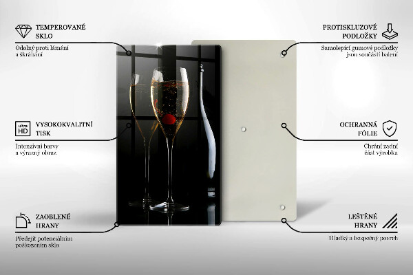 Glas Ceranfeldabdeckung Gläser Champagner