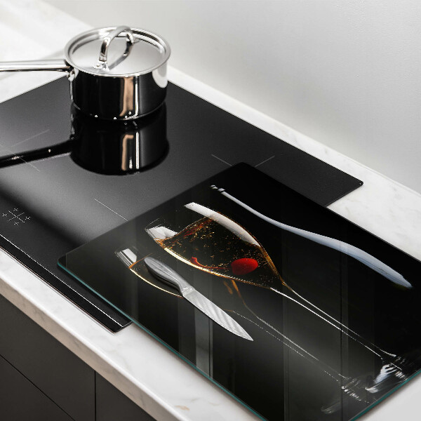 Glas Ceranfeldabdeckung Gläser Champagner