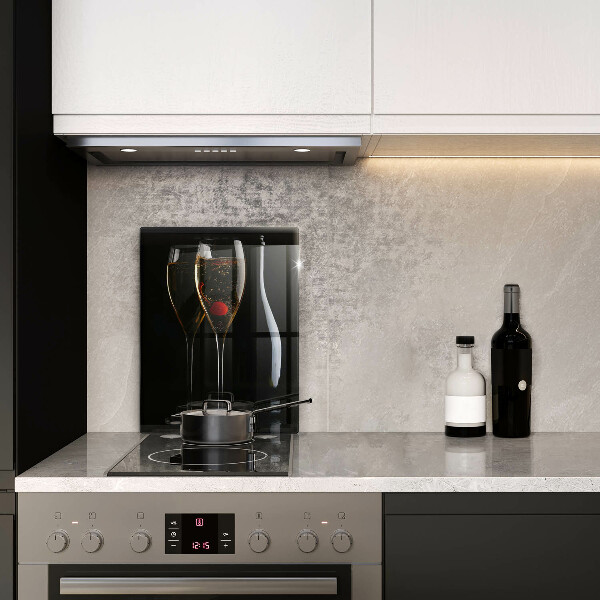 Glas Ceranfeldabdeckung Gläser Champagner