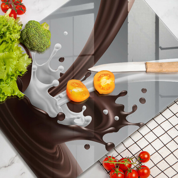 Glas Ceranfeldabdeckung Milch und Schokolade