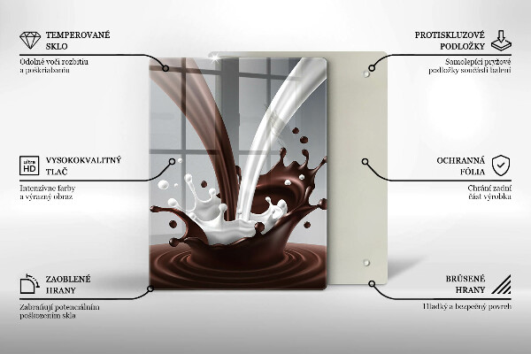 Glas Ceranfeldabdeckung Milch und Schokolade