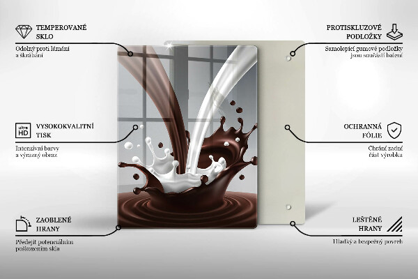 Glas Ceranfeldabdeckung Milch und Schokolade