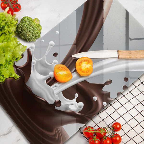 Glas Ceranfeldabdeckung Milch und Schokolade