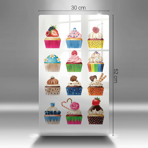 Glas Ceranfeldabdeckung Cupcake-Illustration