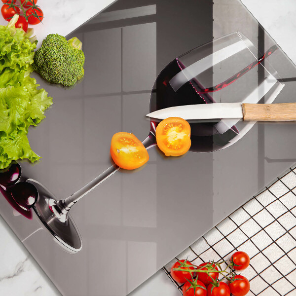 Glas Ceranfeldabdeckung Glas und Trauben