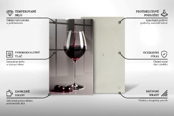 Glas Ceranfeldabdeckung Glas und Trauben