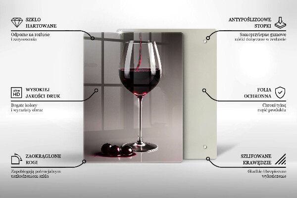Glas Ceranfeldabdeckung Glas und Trauben