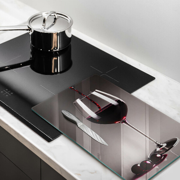 Glas Ceranfeldabdeckung Glas und Trauben