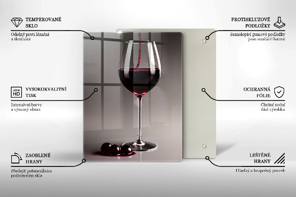 Glas Ceranfeldabdeckung Glas und Trauben