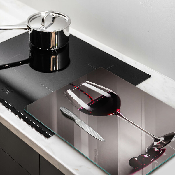 Glas Ceranfeldabdeckung Glas und Trauben