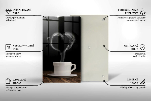 Glas Ceranfeldabdeckung Kaffeetasse-Herz