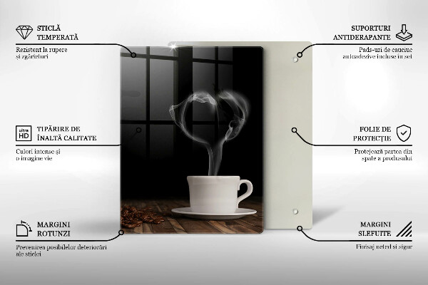 Glas Ceranfeldabdeckung Kaffeetasse-Herz