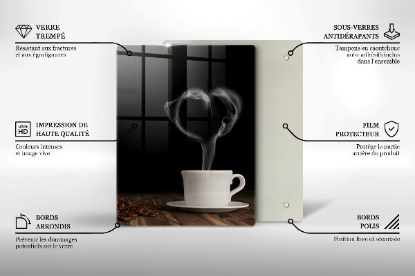 Glas Ceranfeldabdeckung Kaffeetasse-Herz
