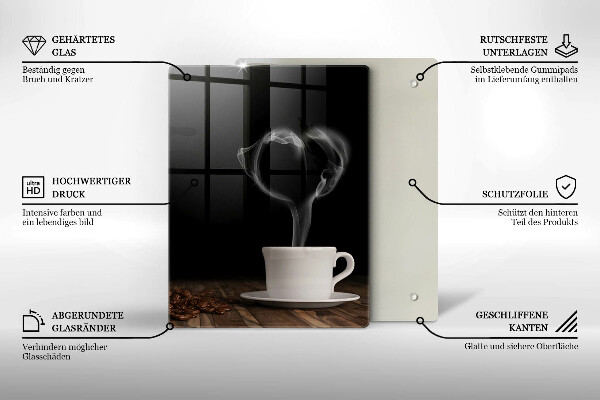 Glas Ceranfeldabdeckung Kaffeetasse-Herz