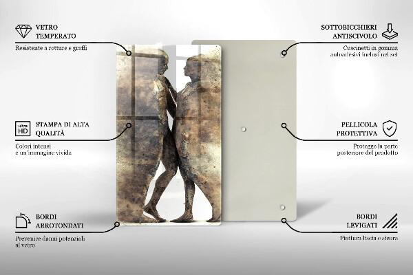 Glas Ceranfeldabdeckung Körper verliebter Menschen