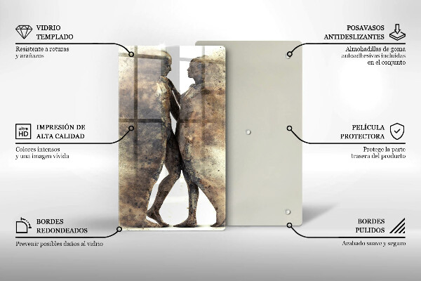 Glas Ceranfeldabdeckung Körper verliebter Menschen