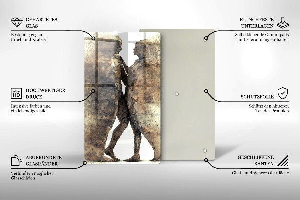 Glas Ceranfeldabdeckung Körper verliebter Menschen
