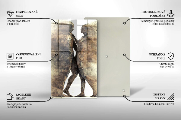Glas Ceranfeldabdeckung Körper verliebter Menschen